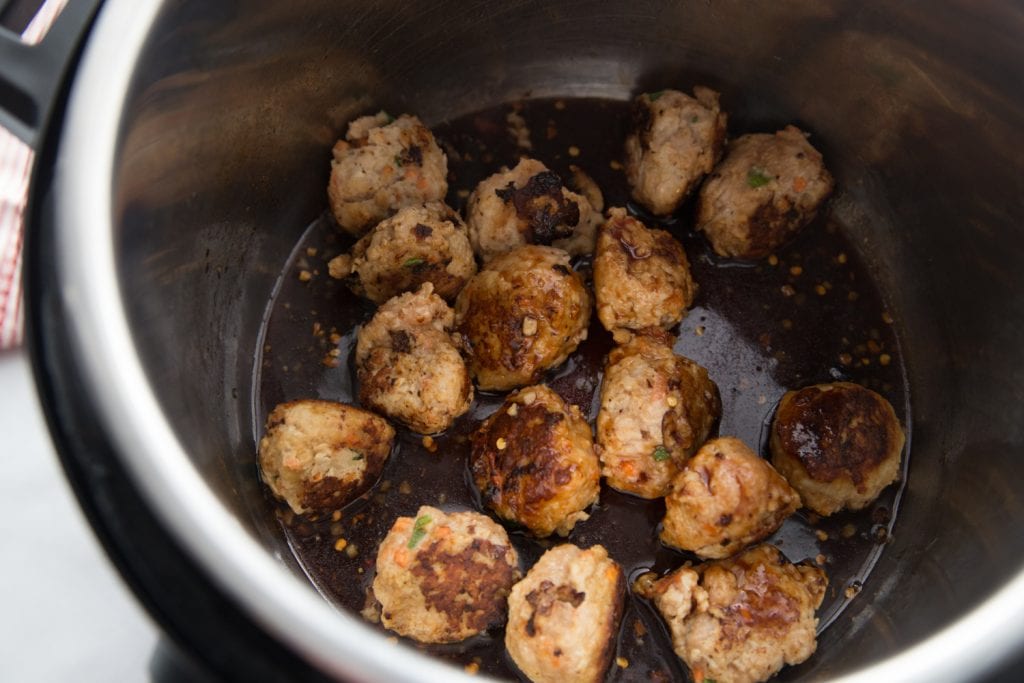 Asian Chicken Meatballs in a delicious sauce