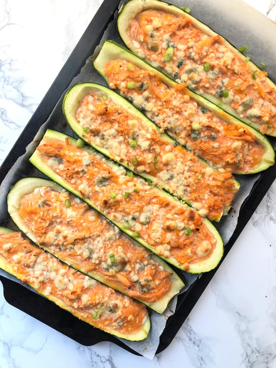 Buffalo Chicken Zucchini Boats 21 Day Fix Weight Watchers Confessions Of A Fit Foodie