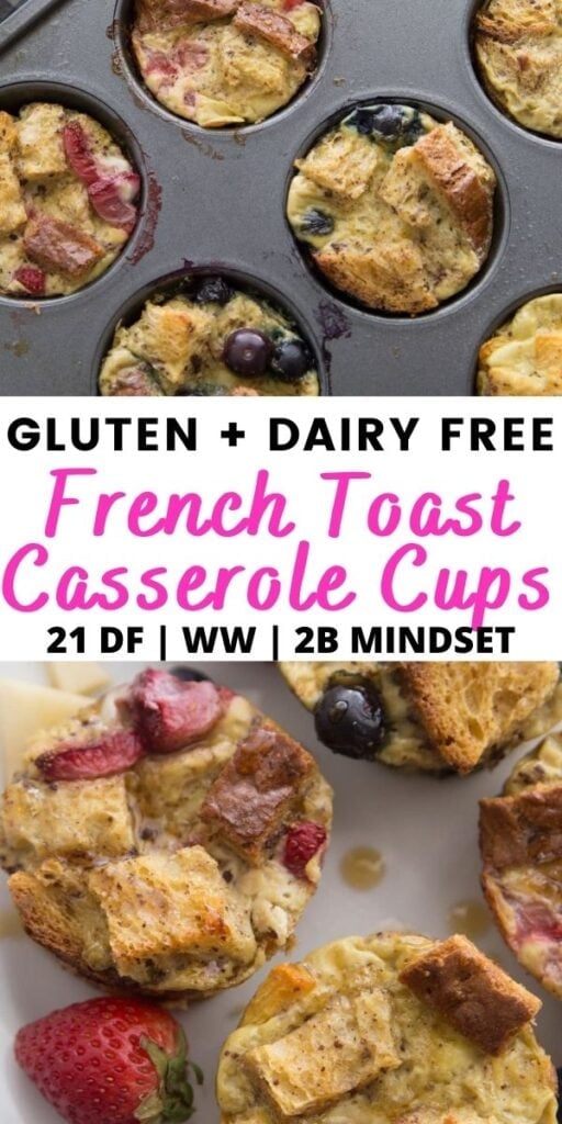 Photo Collage with text overlay French Toast Casserole Cups 