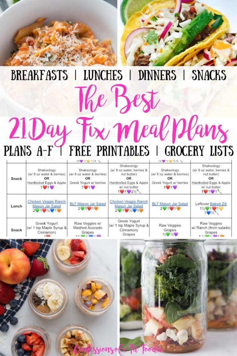 The BEST 21 Day Fix Meal Plans - Confessions of a Fit Foodie