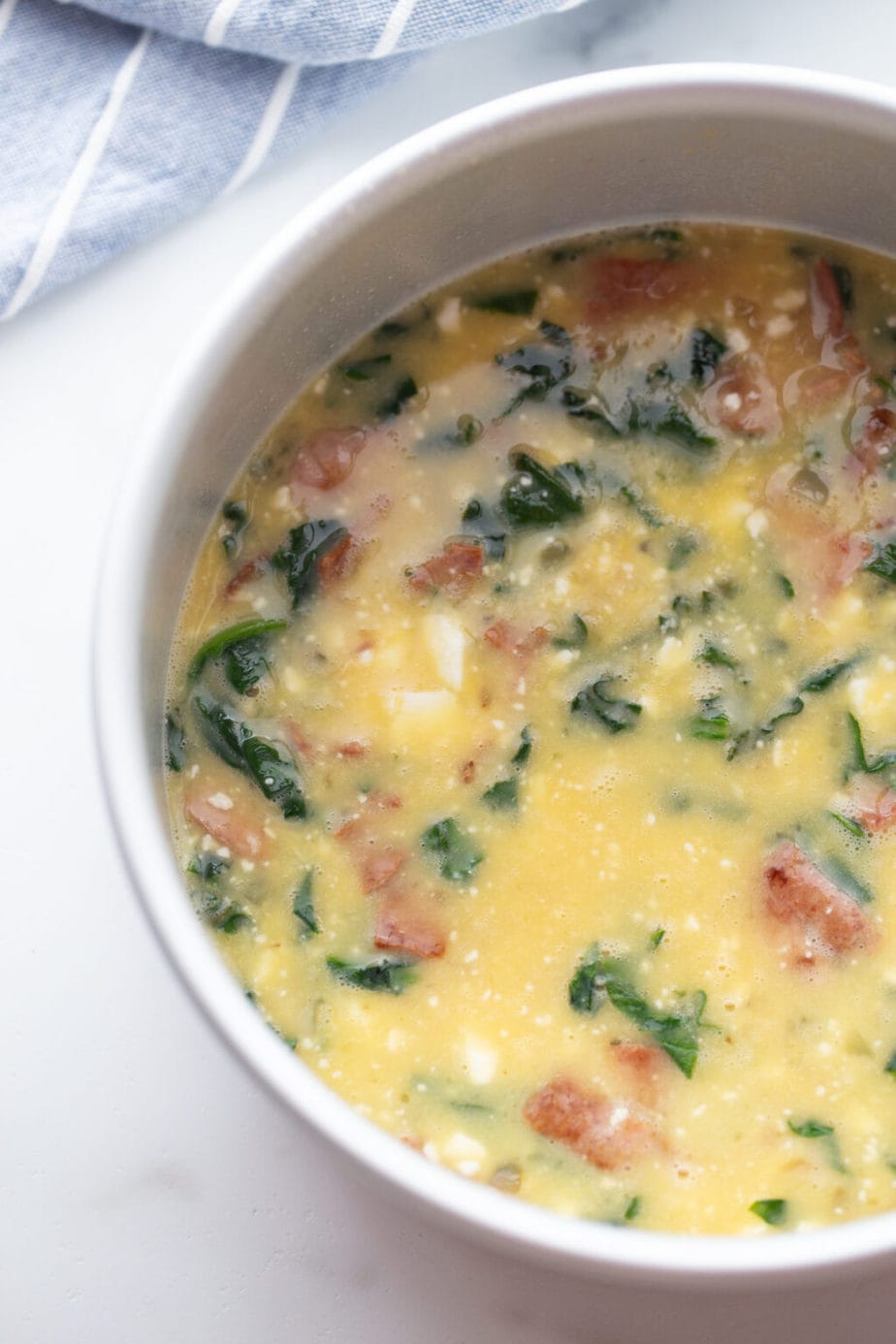 Instant Pot Frittata w/ Bacon, Spinach + Feta - Confessions of a Fit Foodie