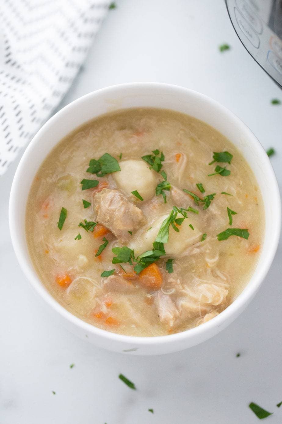 Gluten-Free Chicken and Dumplings (with Bisquick!) - Meaningful Eats