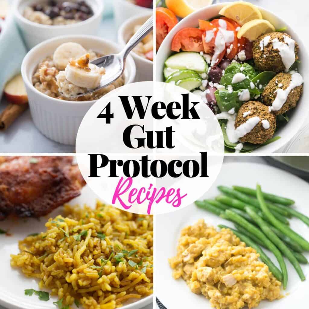4 Week Gut Protocol Collage for Pinterest.