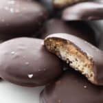 Pinterest image for copycat tagalong cookies that are vegan and gluten free.