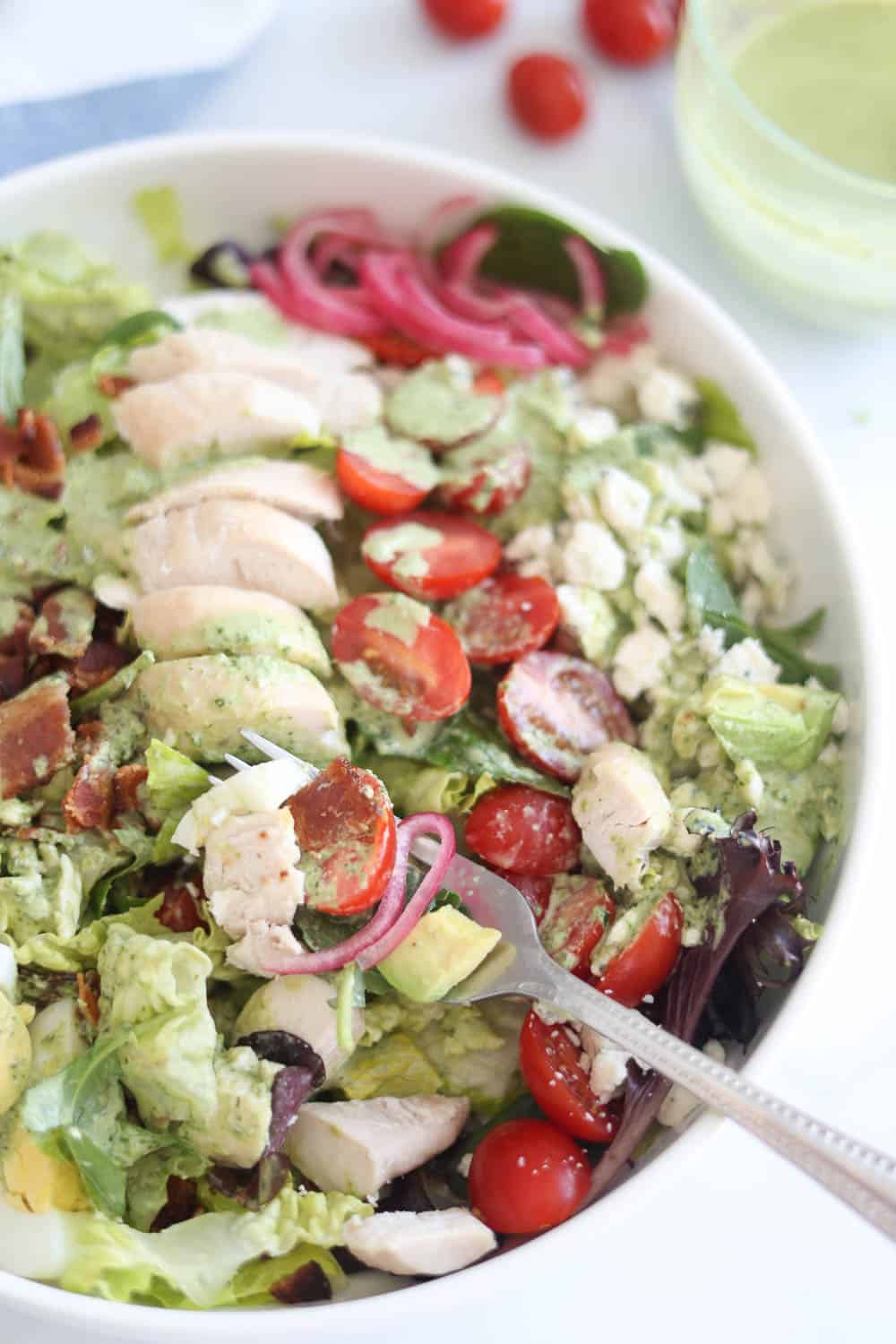 Copycat Panera Green Goddess Salad and Dressing Confessions of a Fit